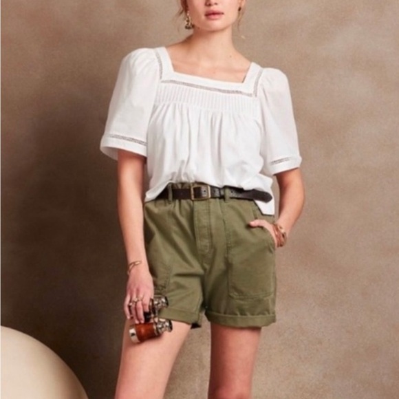 Banana Republic White Puff Sleeve Blouse - Picture 6 of 6